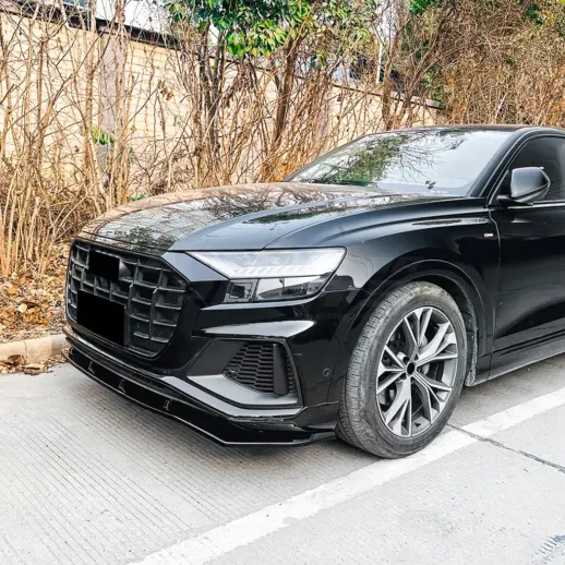 Voorspoiler voor Audi Q8 S Line/SQ8 4M (SUV) Pre-Facelift – Performance Look, Hoogglans Zwart