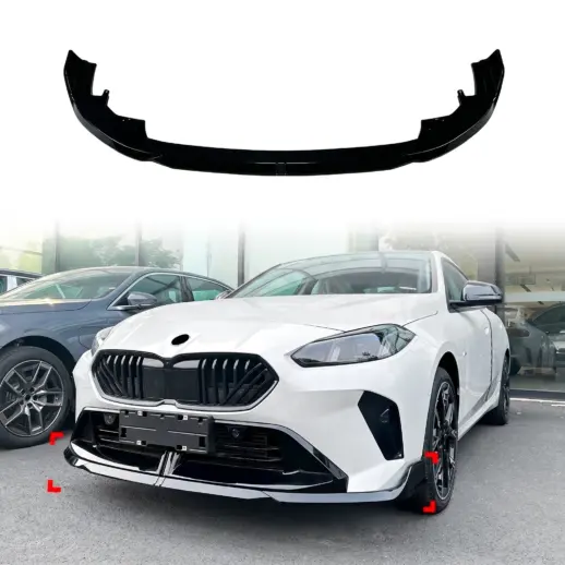 Voorspoiler voor BMW 1 Series F70 M Sport & M135 – M Performance Look, Hoogglans Zwart