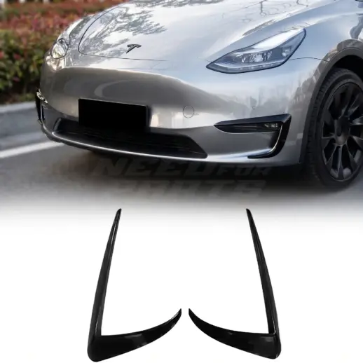 Aero flaps voorbumper voor Tesla Model 3 M3 Pre-Facelift – Sport Look, Hoogglans Zwart