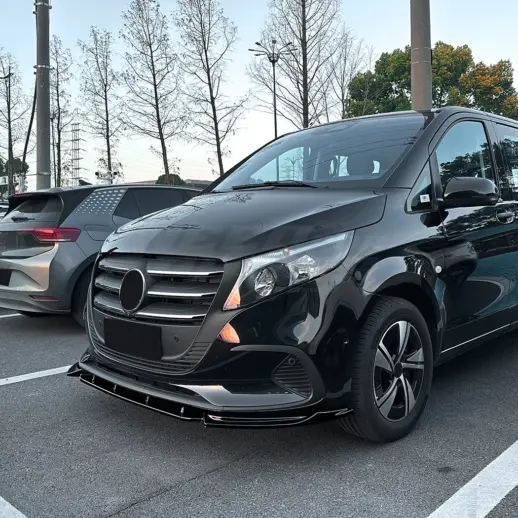 Voorspoiler voor Mercedes Vito W447 Facelift – Sport Look, Hoogglans Zwart