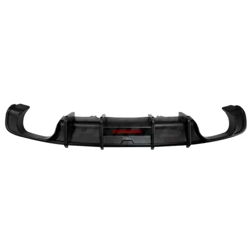 Diffuser met LED-remlicht voor Audi A4 S Line/S4 B9 (Sedan) Pre-Facelift – OO-OO – S4 Look, Hoogglans Zwart