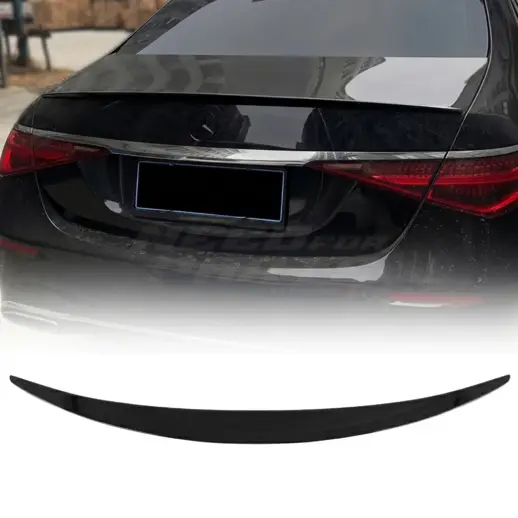 Achterspoiler voor Mercedes S Class W223 – Sport Look, Hoogglans Zwart