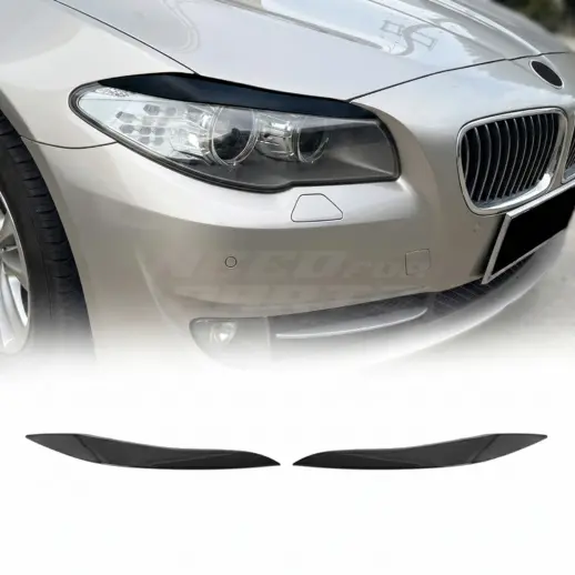 Koplampspoilers voor BMW 5 Series F10/F11 – M Performance Look, Hoogglans Zwart