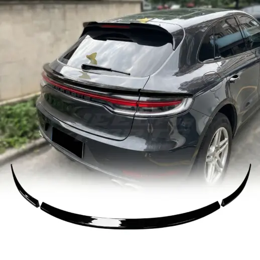 Middenspoiler voor Porsche Macan 95B Facelift – Sport Look, Hoogglans Zwart