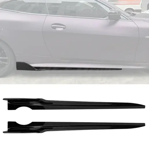 Sideskirts voor BMW 4 Series G22/G26/G23 M Sport & M440 & BMW i4 G26 M Sport & M50 & M60 – M Performance Look, Hoogglans Zwart