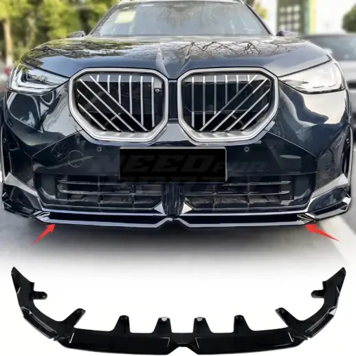 Voorspoiler voor BMW X3 G45 M Sport & M50 – M Performance Look, Hoogglans Zwart