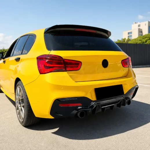 Diffuser voor BMW 1 Series F20/F21 LCI M Sport & M135 & M140 – O-O – Racing Look, Hoogglans Zwart
