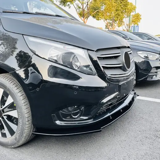 Voorspoiler voor Mercedes Vito W447 Pre-Facelift – Sport Look, Hoogglans Zwart