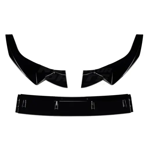Voorspoiler voor Audi A5 S Line/S5 F5 (Cabriolet & Coupé & Sportback) Facelift – Racing Look, Hoogglans Zwart