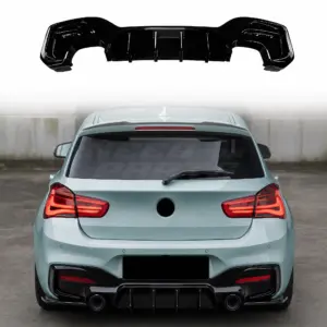 Diffuser Voor BMW 1 Series F20/F21 LCI M Sport & M140i & M135i – OO-OO – M Performance Look, Hoogglans Zwart