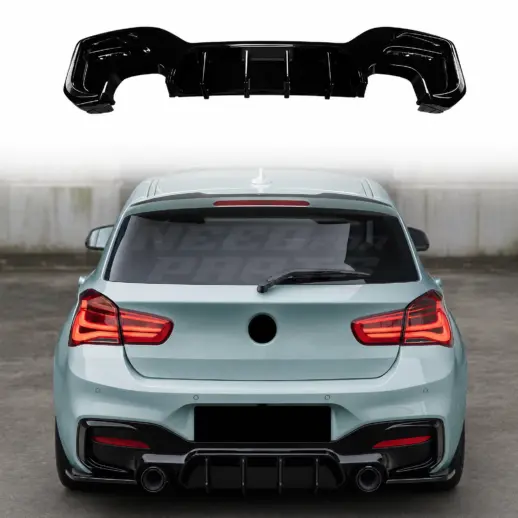 Diffuser voor BMW 1 Series F20/F21 LCI M Sport & M135 & M140 – OO-OO – M Performance Look, Hoogglans Zwart