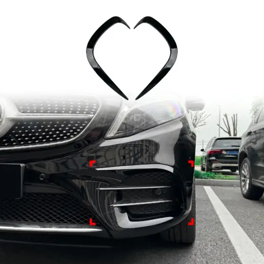 Aero flaps voorbumper voor Mercedes Vito W447 – AMG Look, Hoogglans Zwart