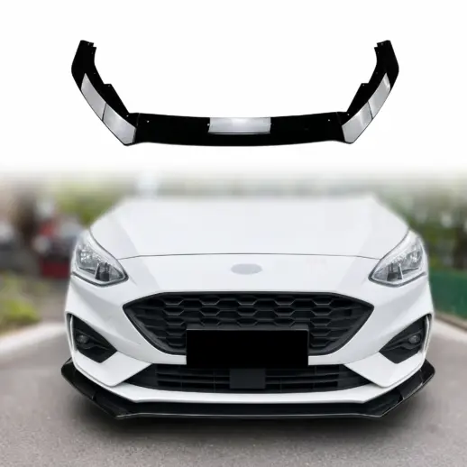 Voorspoiler voor Ford Focus Mk4 (C519) Pre-Facelift ST – ST Look, Hoogglans Zwart
