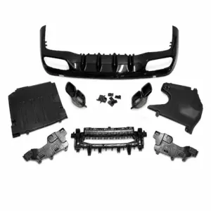Diffuser With Black Exhaust Tips Voor Mercedes CLE A236/C236 AMG Line & CLE53 AMG – 63 AMG Look, Hoogglans Zwart