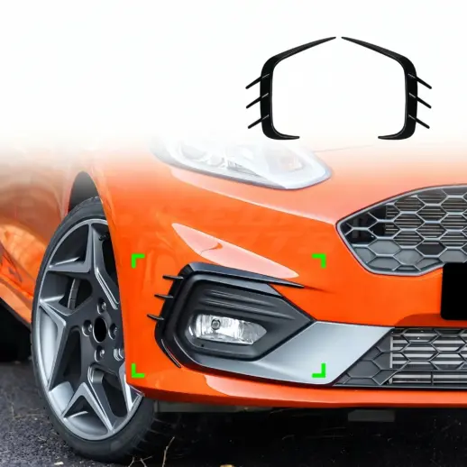 Aero flaps voorbumper voor Ford Fiesta Mk8 (JA8-JR8) ST – ST Look, Hoogglans Zwart
