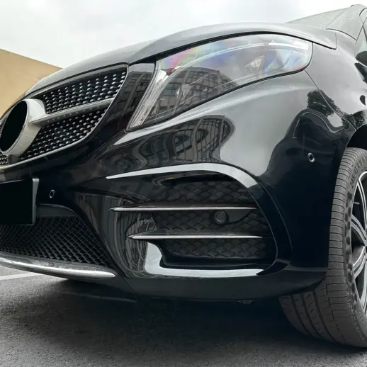 Aero flaps voorbumper voor Mercedes Vito W447 – AMG Look, Hoogglans Zwart