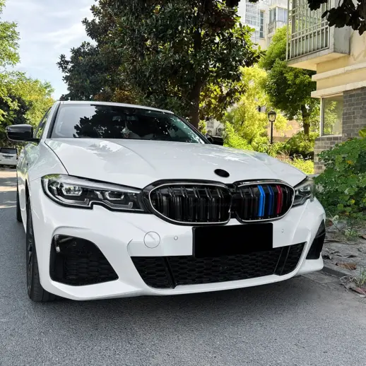 Nieren dubbele spijl voor BMW 3 Series G20/G21 Pre-LCI – M Sport Look, Hoogglans Zwart