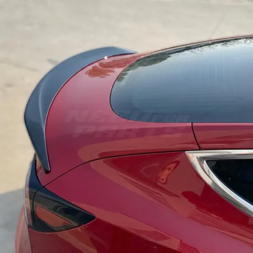 Achterspoiler voor Tesla Model 3 M3 Pre-Facelift – Racing Look, Hoogglans Zwart