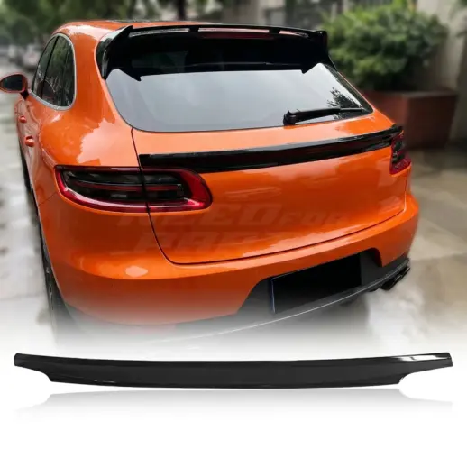 Middenspoiler voor Porsche Macan 95B Pre-Facelift – Sport Look, Hoogglans Zwart
