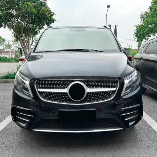 Aero flaps voorbumper voor Mercedes Vito W447 – AMG Look, Hoogglans Zwart