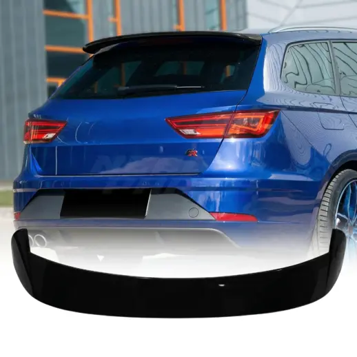 Dakspoiler voor Seat Leon Mk3 – Sport Look, Hoogglans Zwart