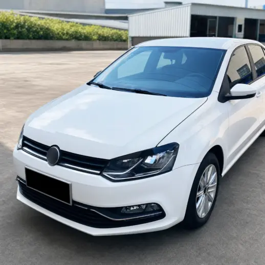 Koplampspoilers voor Volkswagen Polo 5 (Hatchback) Standard & R Line & GTI – Sport Look, Hoogglans Zwart