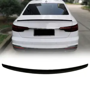 Rear Spoiler Voor Audi A4/S4 B9 (Sedan) – S4 Look, Hoogglans Zwart
