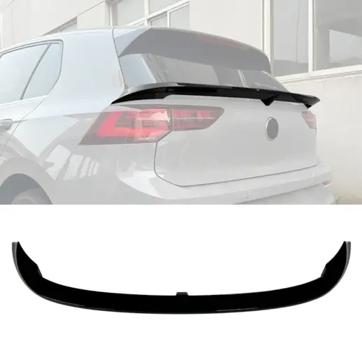 Middenspoiler voor Volkswagen Golf 8/8.5 (Hatchback) – Sport Look, Hoogglans Zwart