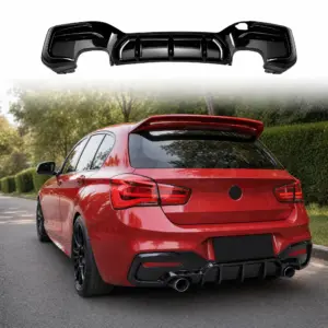 Diffuser Voor BMW 1 Series F20/F21 LCI M Sport & M140i & M135i – O-O – M Performance Look, Hoogglans Zwart