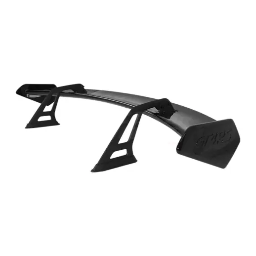 GT-wing met driehoekige steunen – Racing Look, Hoogglans Zwart