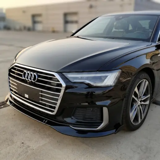 Voorspoiler voor Audi A6 S Line/S6 C8 (Avant & Sedan) – Sport Look, Hoogglans Zwart