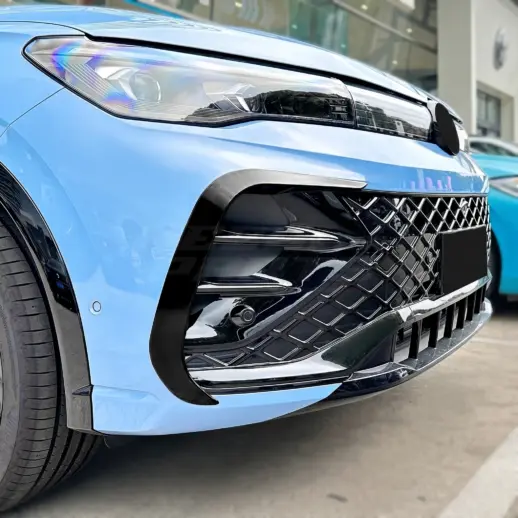 Aero flaps voorbumper voor Volkswagen Tiguan 3 (SUV) R Line – Sport Look, Hoogglans Zwart