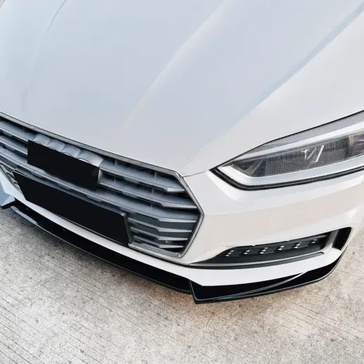 Voorspoiler voor Audi A5 S Line/S5 F5 (Cabriolet & Coupé & Sportback) Pre-Facelift – Sport Look, Hoogglans Zwart