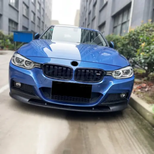 Voorspoiler voor BMW 3 Series F30 M Sport – M Performance Look, Hoogglans Zwart