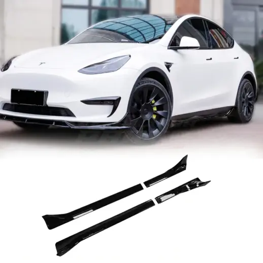 Sideskirts voor Tesla Model Y MY Pre-Facelift – Performance Look, Hoogglans Zwart