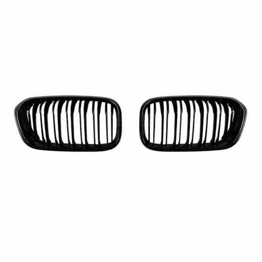 Nieren dubbele spijl voor BMW 1 Series F20/F21 LCI – M Performance Look, Hoogglans Zwart