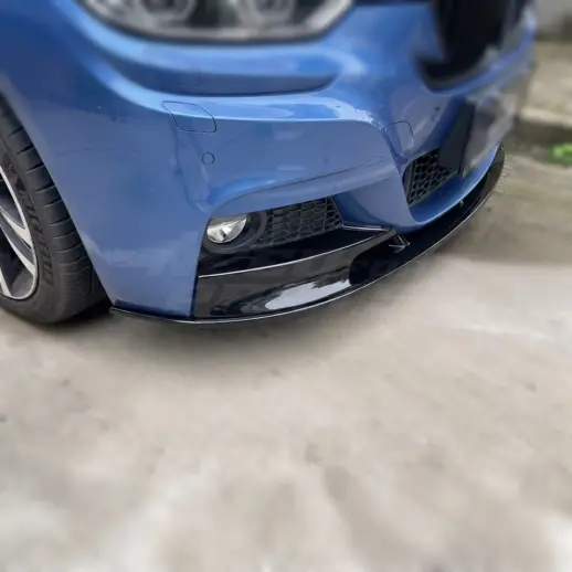 Voorspoiler voor BMW 3 Series F30 M Sport – M Performance Look, Hoogglans Zwart