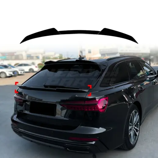 Middenspoiler voor Audi A6/S6/RS6 C8 (Avant) – Sport Look, Hoogglans Zwart
