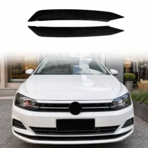 Headlight Covers Voor Volkswagen Polo 6 (Hatchback) Pre-Facelift – Sport Look, Hoogglans Zwart