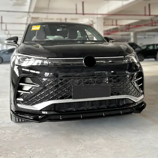 Voorspoiler voor Volkswagen Tiguan 3 (SUV) R Line – Sport Look, Hoogglans Zwart