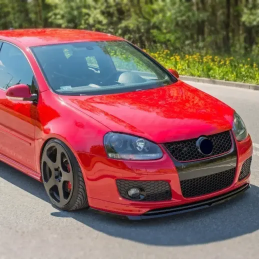 Voorspoiler voor Volkswagen Golf 5 (Hatchback) GTI – Sport Look, Hoogglans Zwart