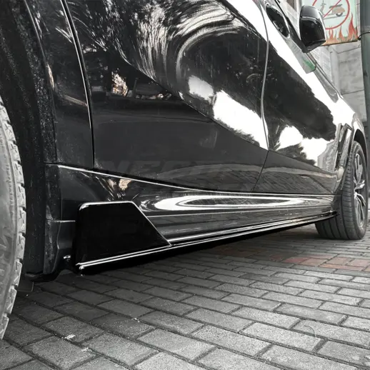 Sideskirts voor BMW X6 G06 M Sport & M50 & M60 – M Performance Look, Hoogglans Zwart