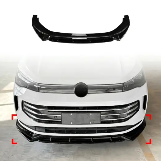 Voorspoiler voor Volkswagen Tiguan 3 (SUV) Standard – Sport Look, Hoogglans Zwart