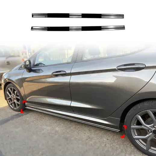 Sideskirts voor Ford Fiesta Mk8 (JA8-JR8) ST – ST Look, Hoogglans Zwart