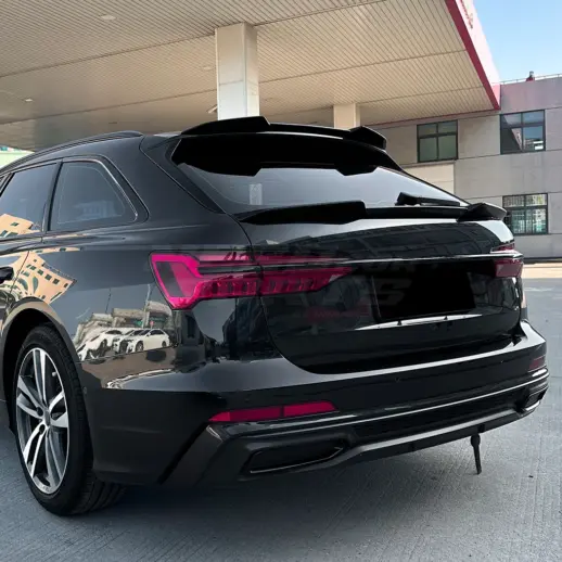 Middenspoiler voor Audi A6/S6/RS6 C8 (Avant) – Sport Look, Hoogglans Zwart
