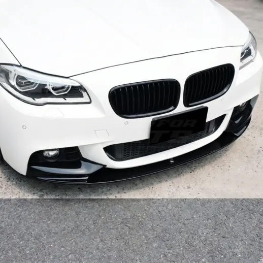 Voorspoiler voor BMW 5 Series F10/F11 M Sport & M550 – M Performance Look, Hoogglans Zwart