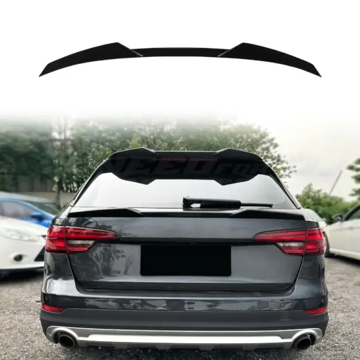 Middenspoiler voor Audi A4/S4/RS4 B9 (Avant) – Racing Look, Hoogglans Zwart