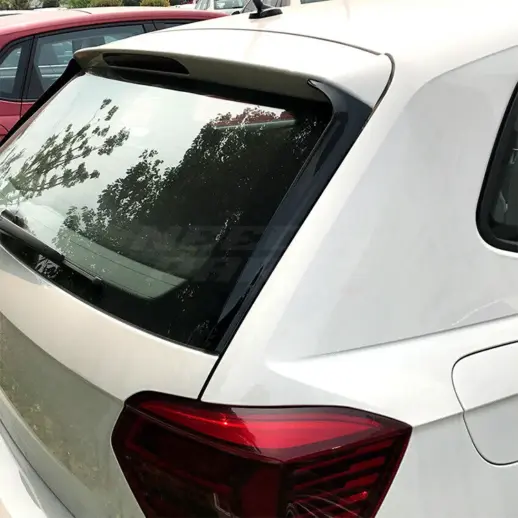 Achterraam zijspoilers voor Volkswagen Polo 6 (Hatchback) Pre-Facelift Standard & R Line – Sport Look, Hoogglans Zwart