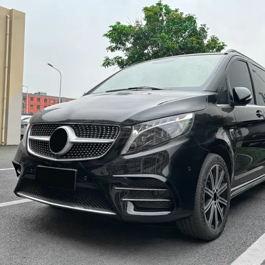 Aero flaps voorbumper voor Mercedes Vito W447 – AMG Look, Hoogglans Zwart