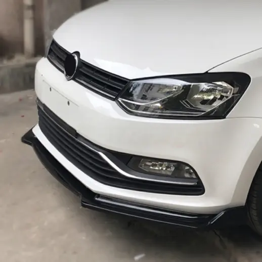 Voorspoiler voor Volkswagen Polo 5 (Hatchback) Facelift Standard – Sport Look, Hoogglans Zwart